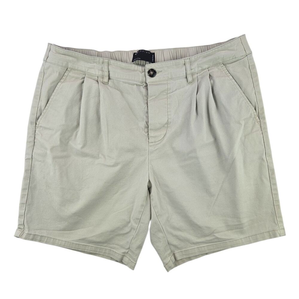 Asos | 7" Pleated Front Shorts wButton Fly & Elastic Waistband| Size 36